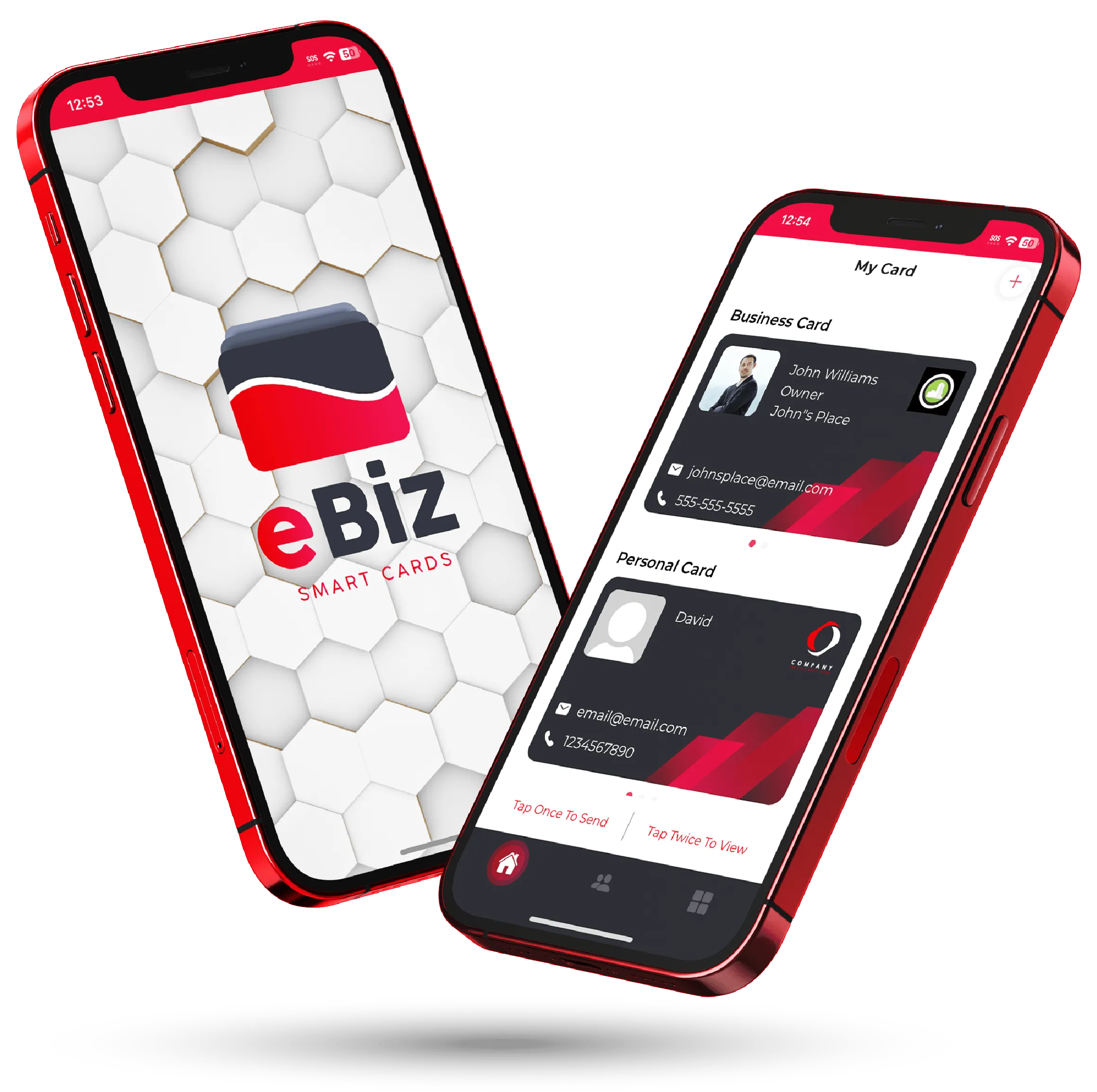 eBiz Smart Cards app shown in official product artwork