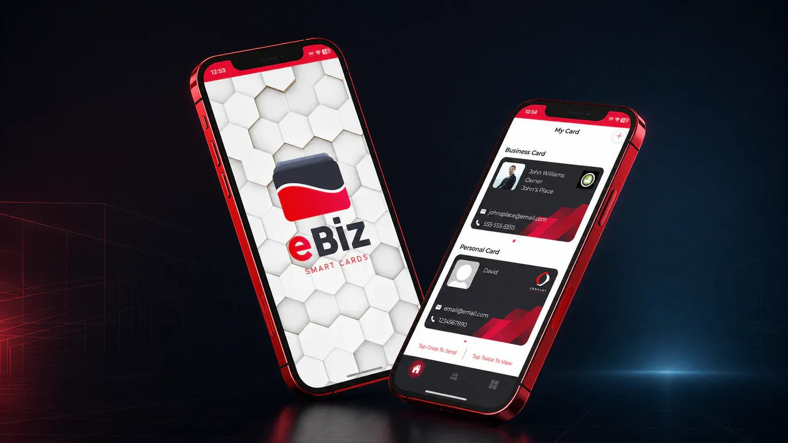 Screenshot of the eBiz Smart Cards website